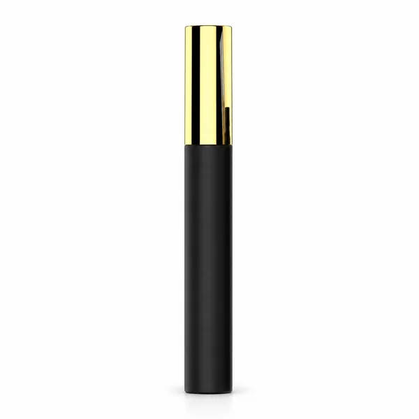 Düz Altın Kapaklı Siyah Maskara Ambalajı – 12 ml