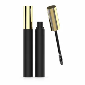 Düz Altın Kapaklı Siyah Maskara Ambalajı – 12 ml