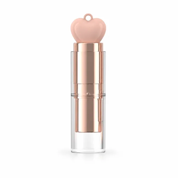 Kalp Halkalı Şeffaf Rose Gold Ruj Ambalajı
