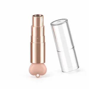 Kalp Halkalı Şeffaf Rose Gold Ruj Ambalajı