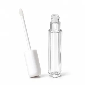 Beyaz Kapaklı Üçgen Kesitli Lip Gloss Ambalajı – 3 ml