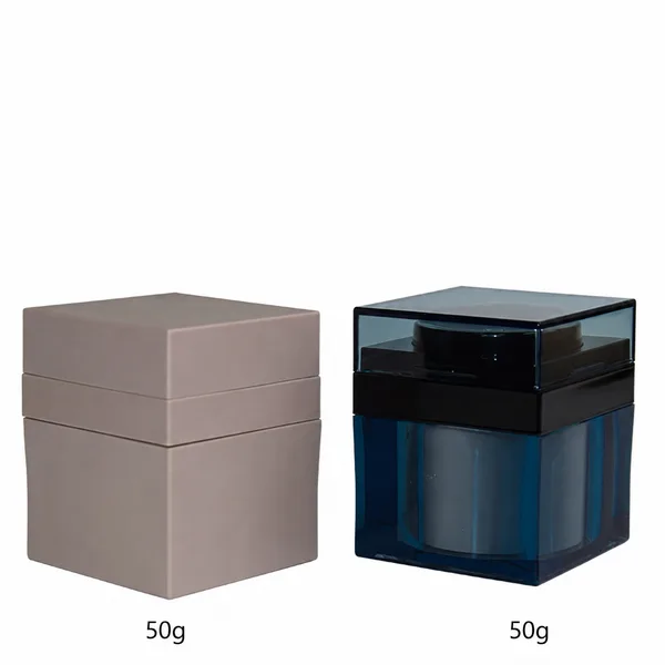 Kare Formlu Yeniden Doldurulabilir PP Airless Kavanoz – 50 g