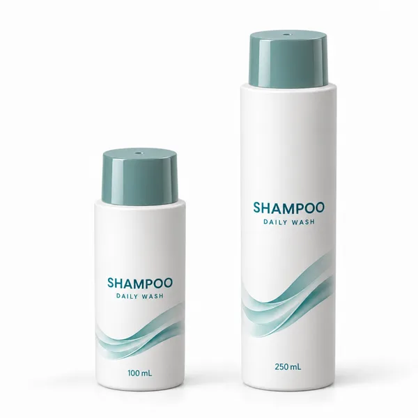 Merkez Çıkışlı Mat HDPE Şampuan Şişesi – 100 / 250 ml
