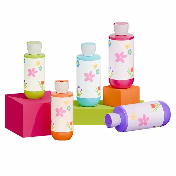 Çift Katlı Disk Kapaklı HDPE Şampuan Şişesi – 200–400 ml (KOZ-5936)