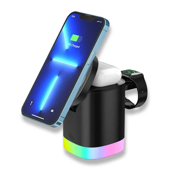 Wireless Charging Stand (Phone, Watch, Headphones) – Model 3 — detail