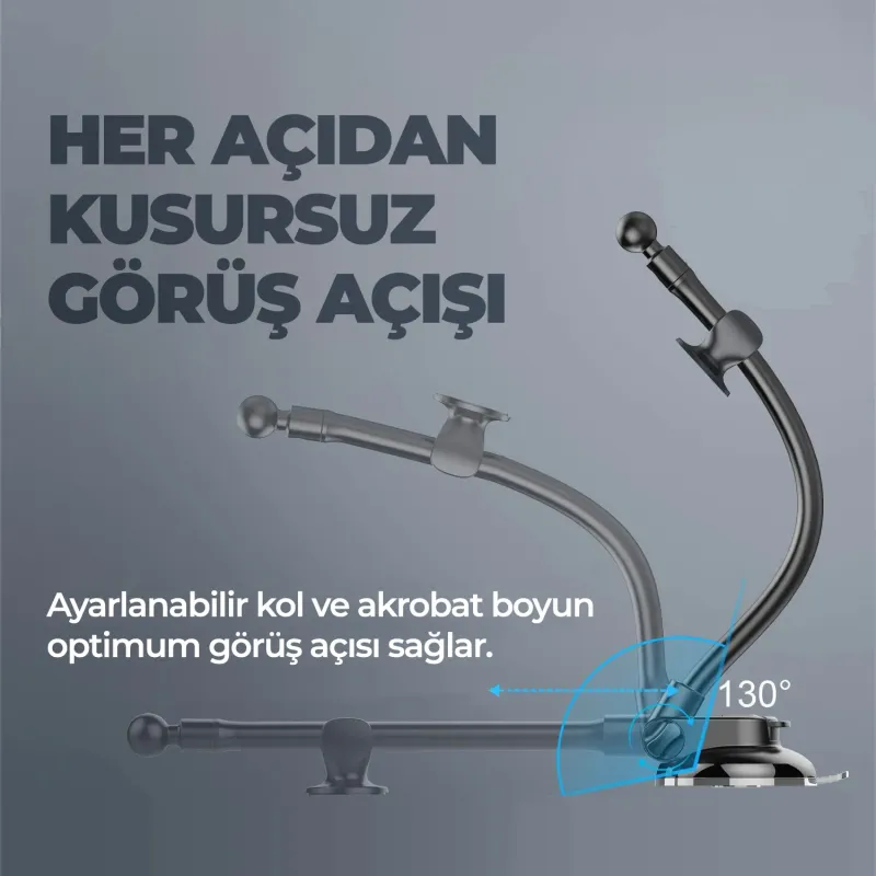 Woyax Güçlü Mıknatıslı Vantuzlu Araç İçi Telefon Tutucu - Vakumlu Akrobat Araba Telefon Tutacağı