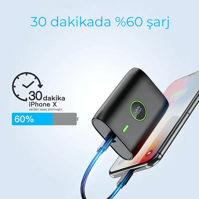 Woyax by Deji Power Bank 10000 mAh 22.5W Fast Portable Charger - Black — detail