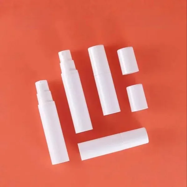 İnce Silindirik Beyaz PP Airless Şişe – 5 ve 10 ml
