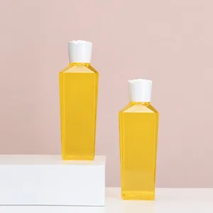Dekoratif Beyaz Kapaklı Köşeli PETG Tonik Şişesi – 250 ml