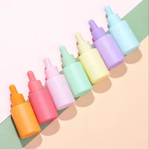 Gövdeyle Uyumlu Pastel Başlıklı Cam Damlalık Şişesi – 30 ml