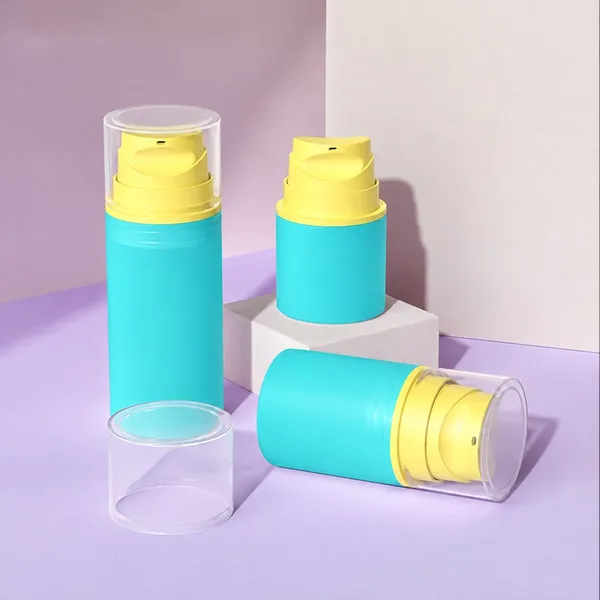Geniş Basma Başlıklı Renkli PP Airless Şişe (detay)