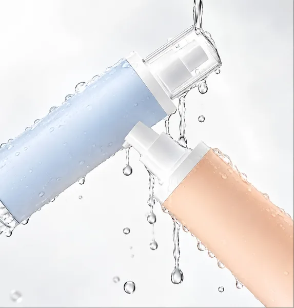Beyaz Pompalı İnce Silindirik PP Airless Şişe (detay)