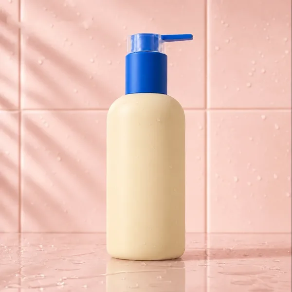 Kısa Yatay Çıkışlı Yuvarlak Omuzlu PET Pompa Şişesi – 500 ml