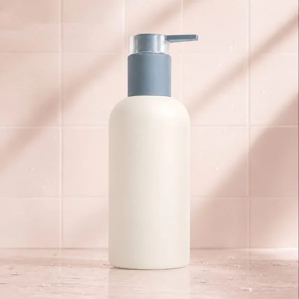Kısa Yatay Çıkışlı Yuvarlak Omuzlu PET Pompa Şişesi – 500 ml (detay)