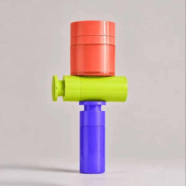 Düz Disk Başlıklı Renkli PS Airless Şişe ve Kavanoz Serisi (detay)