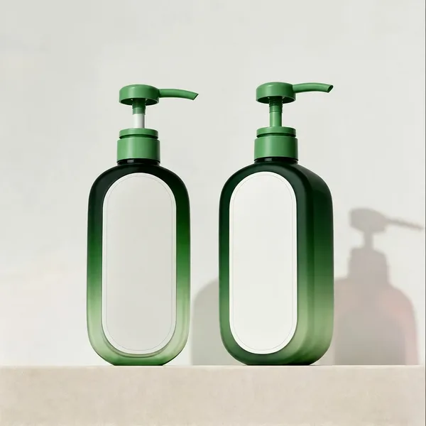 Oval Çerçeveli Renkli PET Pompa Şişesi – 500 ml (detay)