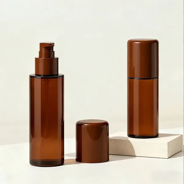 Long Cap Cylindrical Plastic Maintenance Pump Bottle (detail)