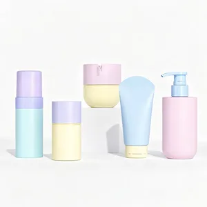 Pastel Renkli Pompa Airless Tüp ve Kavanoz Ambalaj Koleksiyonu