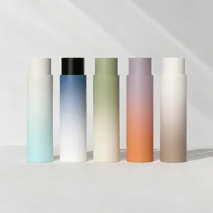 İnce Silindirik Degrade PET Vidalı Kapaklı Şişe – 150 ml