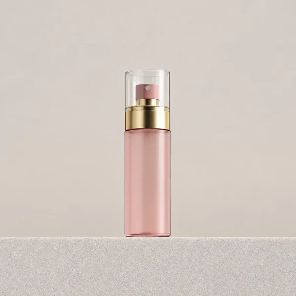 Transparent Cap Slim Cylindrical PET Spray Bottle (detail)