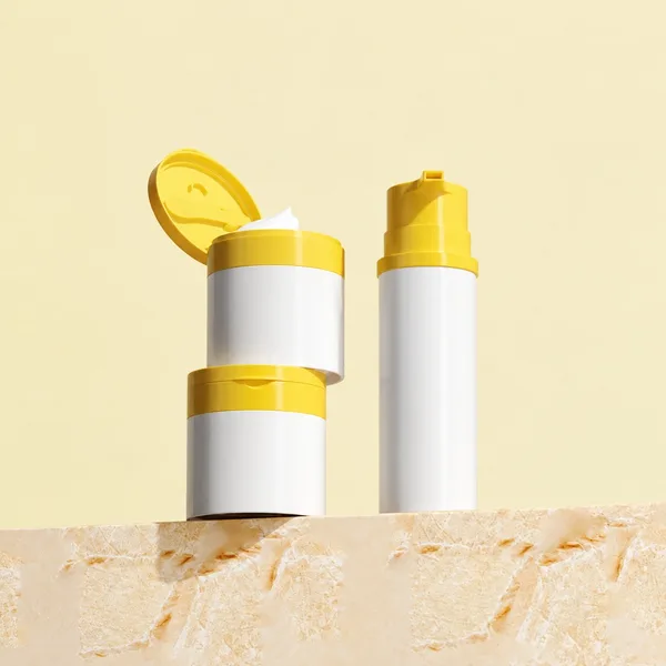 Squeeze Bottle and Flip Top Jar Body Care Packaging Series (detail)
