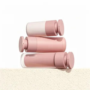 Düz Disk Başlıklı Yeniden Doldurulabilir PET Airless Şişe