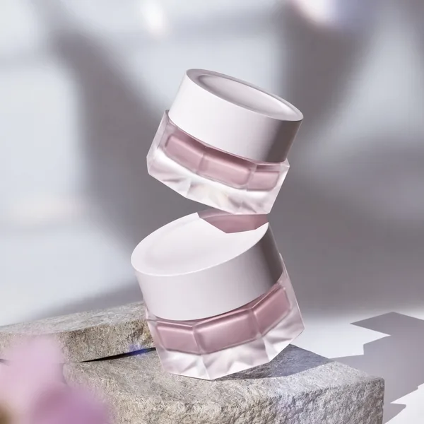 Fasetli Kalın Tabanlı Cam Krem Kavanozu – 50 g