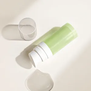 Beyaz Pompalı Şeffaf Kapaklı Mini PP Airless Şişe