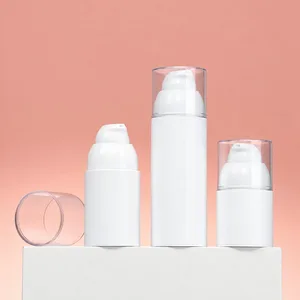 Beyaz Eğimli Pompalı PP Airless Şişe – 30 / 50 / 100 ml