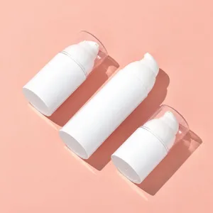 Beyaz Eğimli Pompalı PP Airless Şişe – 30 / 50 / 100 ml