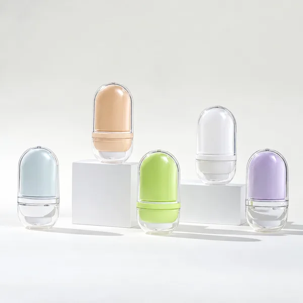 Şeffaf Dış Gövdeli Oval PS Airless Şişe – 30 ml (detay)
