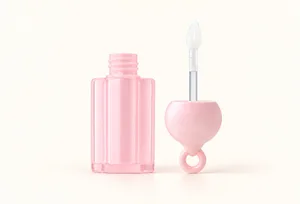 Halkalı Kalp Kapaklı Lip Gloss Ambalajı – 4 ml